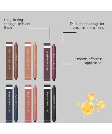 Eye-liner et ombre paupi res 2 en 1 crayon illuminateur cr me waterproof ombre paupi res facile appliquer tenue longue dur e sans bavures couleur lisse et facile appliquer (Noir) - Buy Online on GoSupps.com