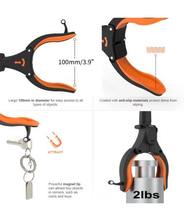 Kekoy 32'' Grabber Reacher Tool  Foldable Grabber With Light  Extra Long Grabbers for Elderly Grab it Reaching Tool  90 Rotating Jaw Trash Pick Up Stick Picker Upper Reach Extender Grabber Heavy Duty Orange - Buy Online on GoSupps.com