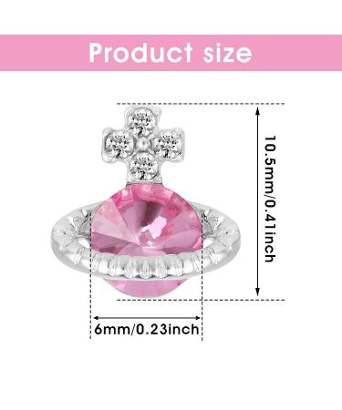 Molain 48pc Nail Art Planet Crystal Charms - 3D Saturn Shape Decoration Kit for DIY Acrylic Nails - 12 Colors - Ideal for Women and Girls - Buy Online on GoSupps.com