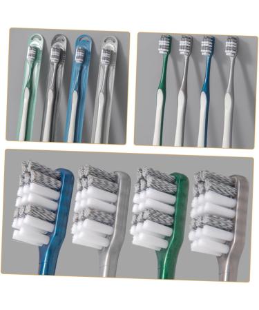 Homsfou 8ST Hard Toothbrush Set - Travel & Household Tooth Cleaning Tools - Reduce Tooth Spots - Durable Plastic & TPR Design - Buy Online on GoSupps.com