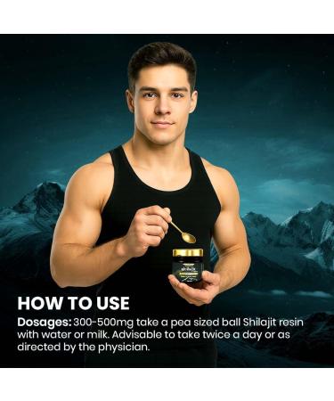 Nature Blaze Pure Organic Himalayan Shilajit Resin for Men & Women (30Gm / 1.0 Ounce) - Buy Online on GoSupps.com