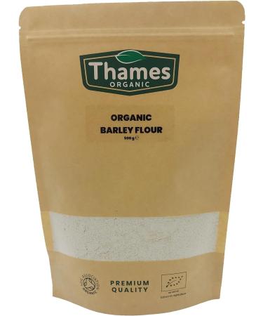 Thames Organic 500g Organic Barley Flour: Non-GMO, High-Fiber, Additive-Free - Ideal for Baking and Cooking - Buy Online on GoSupps.com