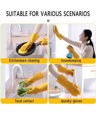 Reusable Dishwashing Latex Gloves Thickened and wear-resistant for Kitchen Working Painting Gardening etc. Size M - Buy Online on GoSupps.com