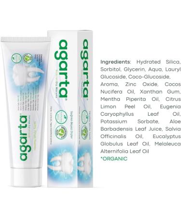 Agarta Natural Herbal Extract Toothpaste 100 ml, SLS, SLES, PARABEN Free, 100% Herbal Formula, Strong WHITENING Effect, Sensitive Teeth, Breath Refreshing, Best Herbal Flavor - Buy Online on GoSupps.com