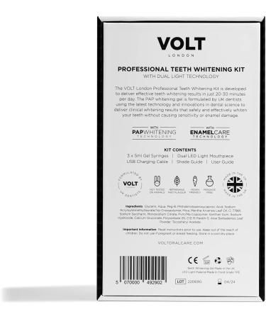 Volt Teeth Whitening Kit | Made in UK | LED Light | No Sensitivity - Buy Online on GoSupps.com