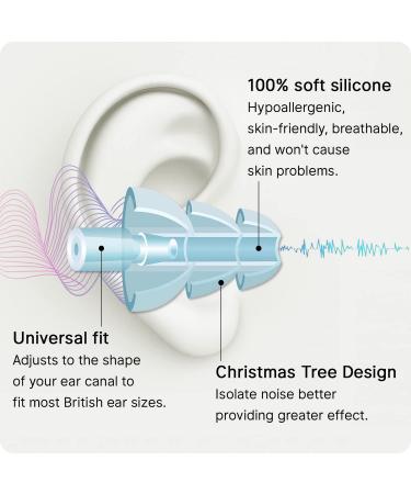 Soft Silicone Reusable Ear Plugs for Sleep - Noise Cancelling (4 Pairs) - Buy Online on GoSupps.com