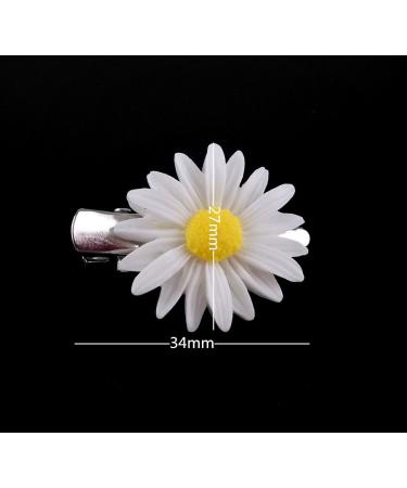 Yueton 10pcs Little Daisy Flower Hair Clips - White | Bride Head-wear Bobby Pin Alligator Clip Barrettes for Women - Buy Online on GoSupps.com