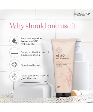The Face Shop Rice Water Bright Set - Cleanser 150ml + Cleansing Oil 150ml + Foam 100ml - 3 Piece Set - Buy Online on GoSupps.com