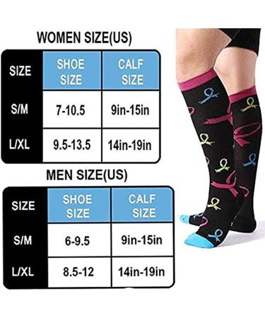 7 Pairs Compression Socks for Men & Women - Ideal for Running Sports Travel & Nurses - S-M Compression Stockings - Buy Online on GoSupps.com