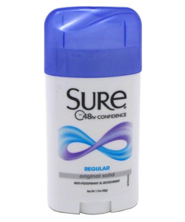 Sure Deodorant 1.7 Ounce Original Solid Regular (50ml)
