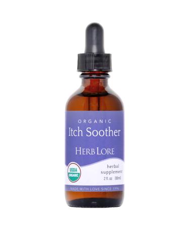 Herb Lore Organic Itch Soother Tincture - Soothes Itchy Pregnancy Skin & Rash Liquid Milk Thistle Dandelion & Yellow Dock Liver Support Supplement Drops (2 fl oz) 2 Fl Oz (Pack of 1)