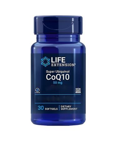 Life Extension Super Ubiquinol Enhanced Mitochondrial Support 50mg Kaneka-Ubiquinol 30 Softgels Lab Tested Gluten Free Soy Free Non-GMO
