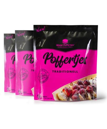 MISTER POFFERTJES Pancake baking mix for Poffertjes Dutch mini pancakes for home Pancake Mix (pack of 3)