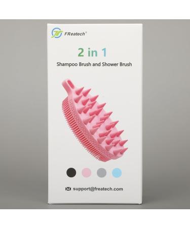 FRRETECH 2-Sided Silicone Body Brush | 2-in-1 Exfoliating Bath & Shampoo Brush | Durable Black Head Massager for Skin & Hair Cleaning - Buy Online on GoSupps.com