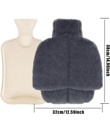 Uqtuko Electric-Free Foot Warmer - 2L Hot Water Bottle for Feet 2-in-1 Soft & Warm Foot Heater for Men & Women (Gray 38x32cm) - Ideal for Cozy Comfort Anywhere - Buy Online on GoSupps.com