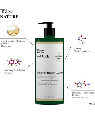  Tahe Tahe Nature Pure Peptides Sulfate-Free Shampoo with Hair Repair Biotechnology 750 ml - Buy Online on GoSupps.com