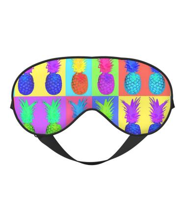Colorful Pineapple Soft Sleep Eye Mask Female Breathable Eye Patch Perfect for Travel and Relaxation