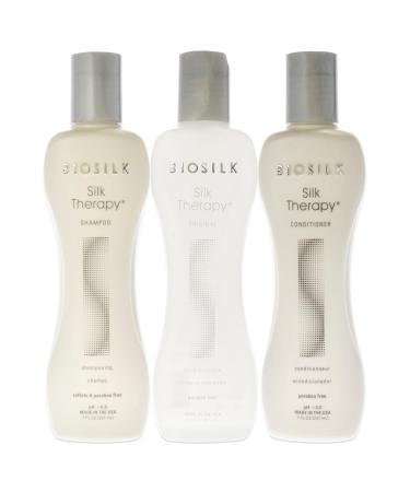 Biosilk Silk Therapy Trio - Unisex Shampoo Conditioner & Treatment | 7 oz Each | International Shipping - Buy Online on GoSupps.com