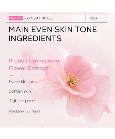 Exfoliating Face Scrub Sakura Skin Clear Scrub Anti Blemish Purify & Refresh Face Scrub Blackhead Remover Korean Skin Care(30g) - Buy Online on GoSupps.com