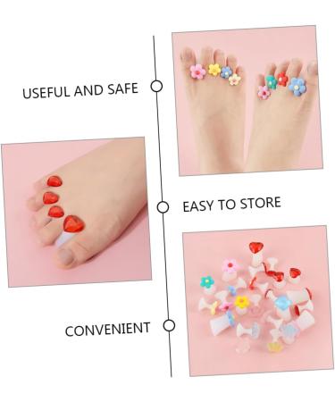 WOFASHPURET 24 Pcs Manicure Finger Splitter Rubber Toe Straightener Gel Toe Separators Flower Toe Separators Toe Stretcher Dividers Toe Separator Pedicure Partition Silica Gel Rhinestones - Buy Online on GoSupps.com