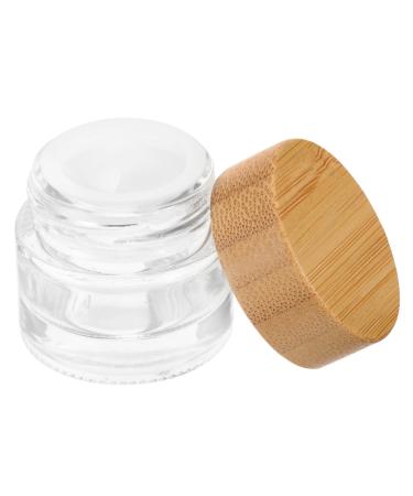 HONMEET Glass Jar Containers with Lids Glass Container with Lid Makeup Container Terrarium Fogger Terrariums Small Jar with Lid Body Butters Wood With Cover Travel Small Container