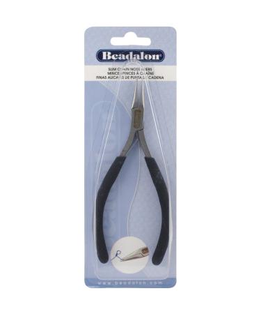Beadalon 201A-011 Slim Chain Nose Pliers for Jewelry Making 5.75