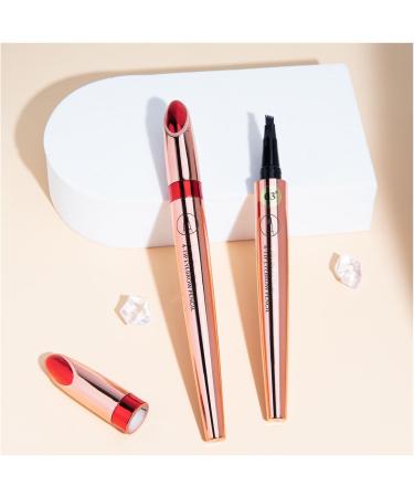 Eyebrow Pencil 4-Point Fork Tip Waterproof Eyebrow Pencil Long Lasting Creates Natural Eyebrow Shape Suitable for Professional Makeup and Beginners (3) - Buy Online on GoSupps.com