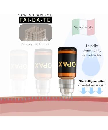  OPAX Opax Derma Stamp for Microneedling Face Plumping Lips and Wrinkles Renew Skin with Hyaluronic Acid Face 10ml Coenzyme Q10 Dermastamp 0.5 mm (1 x 10 ml) - Made in Italy - Buy Online on GoSupps.com