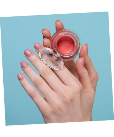  Gogogmee 6 Piece Nail Art Palettes Portable Nail Polish Mixing Trays with Imitation Agate Ring Shape for Nail Paint Mixing Mobile Use Lightweight Clean - Buy Online on GoSupps.com