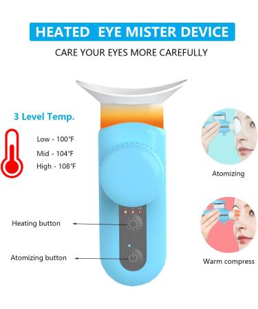 LIZICH Heated Eye Mist Sprayer for Dry Eyes Rechargeable Eye Mister with Moist Heat to Relief MGD Blepharitis Stye Chalazion Portable Heated Eye Steamer for Eye Skin Care in Office Or Travel - Buy Online on GoSupps.com