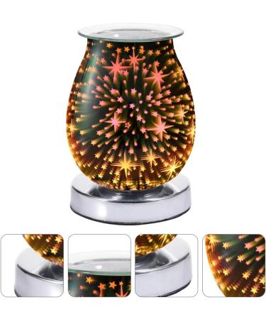 Yule Essential Oil Diffuser - 3D Glass Star Electric Wax Melter Night Light | Touch Control Aroma Lamp for Bedroom & Office (US Plug) | Decorative Fragrance Diffuser in Assorted Colors - Buy Online on GoSupps.com