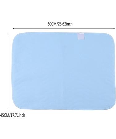 45x60 Four-Layer Washable Water-Absorbing Mattress Inserts - Reusable Absorbent Pads for Adult Incontinence - Blue & White - International Shipping Available - Buy Online on GoSupps.com