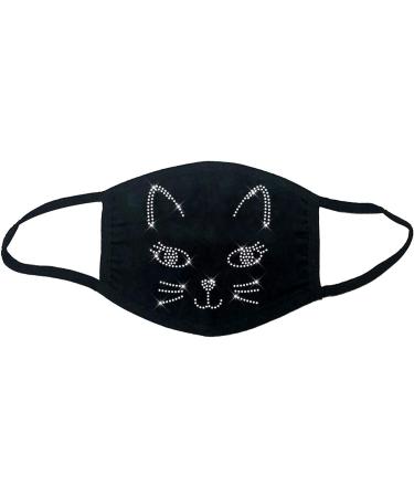 Shop Lulupi Glitter Cat Mouth Protection 3D Printed Washable Cotton Mask - Multifunctional Everyday Face Scarf with Cat & Animal Motif - Buy Online on GoSupps.com