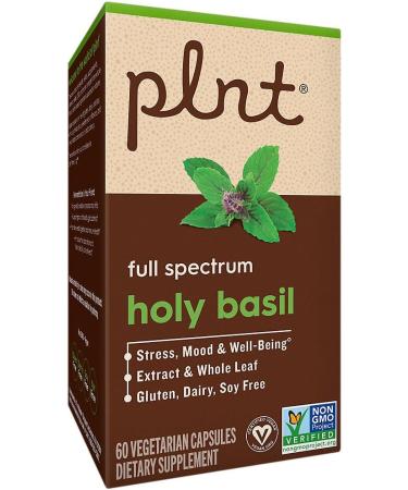 Holy Basil a" Full Spectrum a" Supports Stress Mood & Wellbeing (60 Vegetarian Capsules) - Buy Online on GoSupps.com