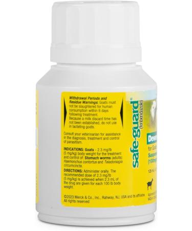 Safe-Guard Fenbendazole Dewormer Liquid 125ml - Effective Parasite Treatment - Buy Online on GoSupps.com
