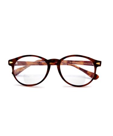 Classic Stylish Bifocal Rounders Reading Glasses for Men & Women 3.00 Brown