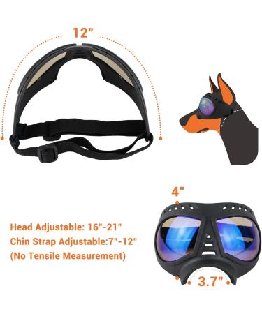 Large Dog Goggles Anti-UV Sunglasses for Large-Medium Dogs in Clear Blue - Fog-Proof and Windproof Eyewear - Buy Online on GoSupps.com