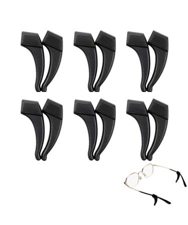 Anti -slip glasses glasses glasses slide stop glasses of rubber for reading glasses sports glasses or sunglasses anti -slip bracket of the ear bracket (12 pieces 6 pair)
