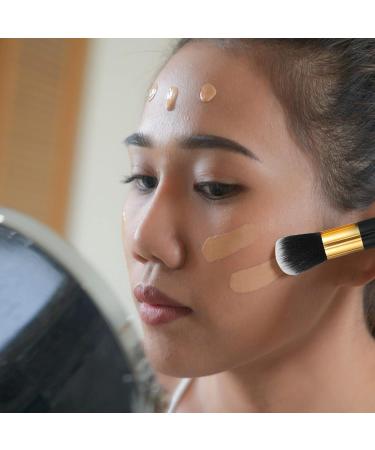 Uonlytech 2pcs Makeup Brush Set - Foundation & Eyeshadow Brushes for Women | Loose Powder & Liquid Eyeliner | Travel-Friendly Black Cosmetics - Buy Online on GoSupps.com