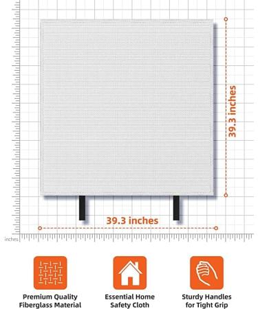 2 Pack Deluxe Emergency Fire Blanket for Home and Kitchen | Fireproof & Fire Retardant | House Fire Extinguisher Kit - Buy Online on GoSupps.com