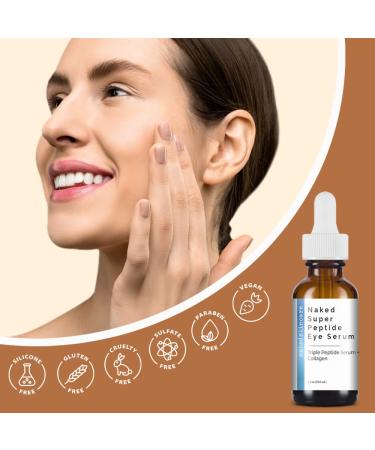 Collagen Peptide Eye Serum - Hydrating Anti Aging Formula for Wrinkles, Fine Lines, Dark Circles, and Puffy Eyes - 1 Fl Oz - Buy Online on GoSupps.com