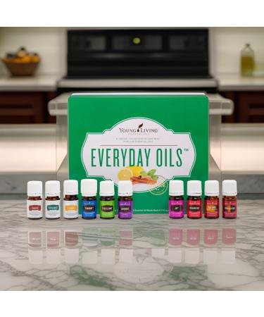 Young Living Everyday Essential Oil Collection - 10 Premium Oils for Skin & Serenity | Lavender Peppermint Lemon & More | 0.17 Fl Oz Each (Pack of 10) - International Shipping Available - Buy Online on GoSupps.com