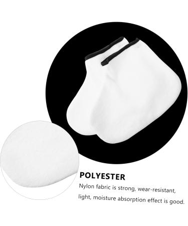 Healeved 2 Pairs Hand and Foot Mask Gloves and Booties Paraffin Socks Covers Paraffin Socks for Feet Exfoliating Shower Mitts Boot Glove Knitted Fabric Hyperthermia White Facial Mask - Buy Online on GoSupps.com