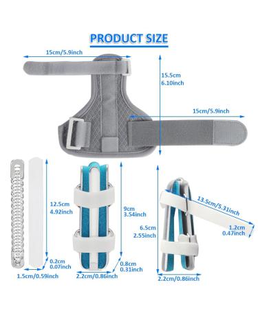 Reversible Thumb Splint Brace with Trigger Finger Splint - Breathable Support for Arthritis, Tendonitis, Carpal Tunnel - Steel Bar for Straightening - Right or Left Hand - Buy Online on GoSupps.com