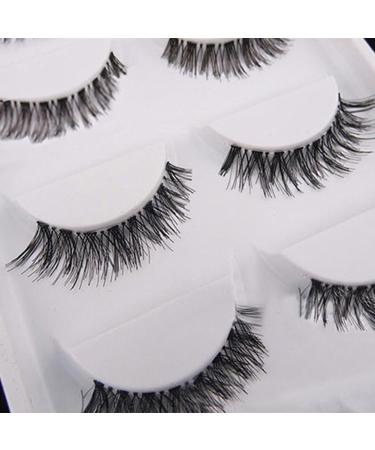 Bluelans 5 Pairs Soft Long Black Cross False Eyelashes Makeup Eye Lash Extension - Buy Online on GoSupps.com