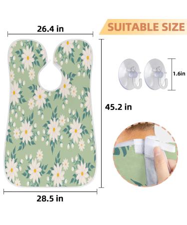 Spring Daisies Beard Bib Apron | Non-Stick Waterproof Hair Catcher for Men | Ideal Grooming Cloth with Suction Cups | Perfect Gifts for Men - Buy Online on GoSupps.com