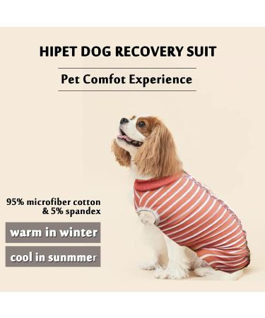 Buy Hipet Recovery Suit for Dogs & Cats - Post-Op Wear Prevents Licking Abdominal Wounds E-Collar Alternative (XXXL Pink Striped) - Buy Online on GoSupps.com