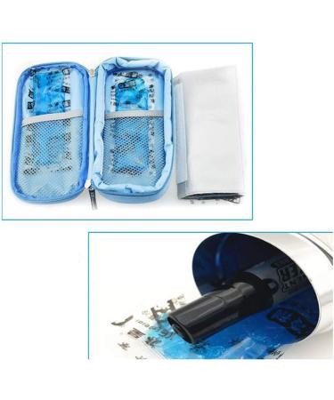 Healeved Coolers 2PCS Ice Packs - Insulin Cooler Bag with Reusable Ice Pack for Diabetic Travel - Blue Portable Medication Cooler - Buy Online on GoSupps.com