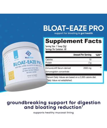 NuEthix Formulations Bloat Eaze Pro Support for Gut Barrier Function Dietary Supplement 60 Servings - Buy Online on GoSupps.com