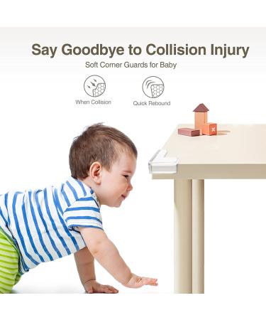 12-Pack Silicone Corner Protector Baby Safety Guards - Soft, Clear, and Strong | BPA Free, 3M Pre-Taped, Baby Proofing Bumper for Table Sharp Corners - Buy Online on GoSupps.com